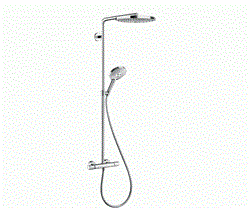 Душевая система с термостатом Hansgrohe Raindance Select 27129400 хром/белый 27129400 - фото 104151