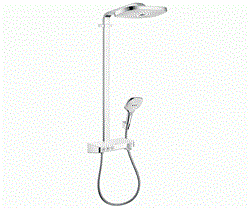 Душевая система с термостатом Hansgrohe Raindance Select 27127400 хром/белый 27127400 - фото 104160