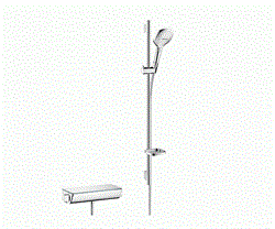 Душевая система с термостатом Hansgrohe Raindance Select 27039000 хром/белый 27039000 - фото 104317