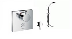 Душевая система скрытого монтажа с термостатом Hansgrohe Select 15761+ 27811 хром 15761+ 27811 - фото 106883