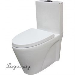 Унитаз моноблок сифонного типа Laguraty 802A белый крышка микролифт 15409 - фото 112828