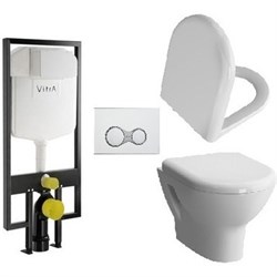 Комплект унитаз с инсталляцией VITRA Zentrum 9012B003-7206 с крышкой микролифт 17172 - фото 116620