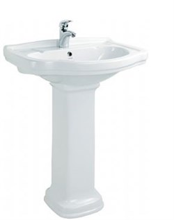 Раковина подвесная с пьедесталом Creavit Klasik KL065+KL250 на 65 см 17573 - фото 119533