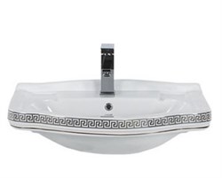 Раковина подвесная Creavit Klasik KL065.000X0 на 65 см декор версаче хром 17583 - фото 119597
