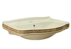 Раковина подвесная Creavit Klasik KL065.300E0 на 65 см  декор ДИАГОНАЛЬ БЕЖ 17584 - фото 119603
