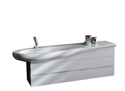Тумба с раковиной Laufen Alessi one 4245200976311 1200 мм, белый лак 19656