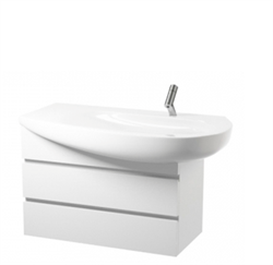 Тумба с раковиной Laufen Alessi one 4244500976311 на 900 мм, белый лак 19659
