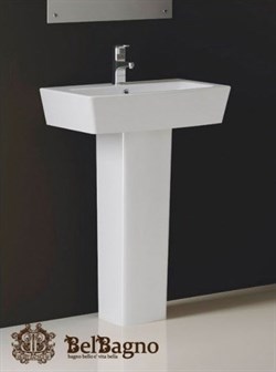 Раковина подвесная с пьедесталом BELBAGNO MATTINO BB1060L+BB1060P на 55 см 20651 - фото 135827