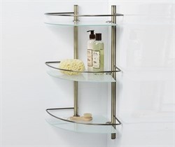 Полка стеклянная тройная угловая WasserKraft Exter K-3533 20939 - фото 137711