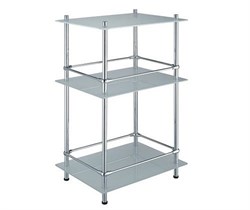 Напольная стеклянная тройная полка с бортиком WasserKraft K-4033 21046 - фото 138421