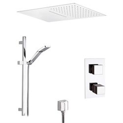 Душевая система с термостатом Remer QUBIKA THERMO QT 93 350 UF CA хром 22884 - фото 147599
