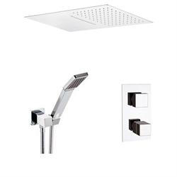 Душевая система с термостатом Remer QUBIKA THERMO QT 93 350 UF317 CA хром 22885 - фото 147609
