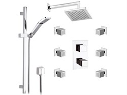 Душевая система с термостатом Remer QUBIKA THERMO QT 93 7 S01 хром 22887 - фото 147629