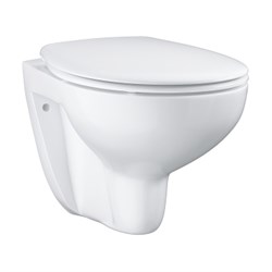 Безободковый подвесной унитаз GROHE Bau Ceramic 39351000 с крышкой микролифт белый 23795 - фото 153905