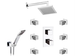 Душевая система с термостатом Remer QUBIKA THERMO QT937S02 24435 - фото 157933