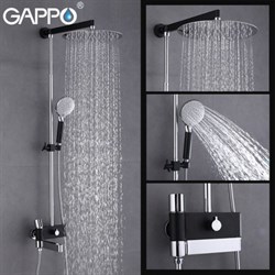 Душевая система GAPPO ATALANTIC G2481 черный/хром 25312 - фото 162737