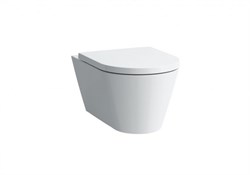 Безободковый подвесной унитаз Laufen Kartell Rimless 8.2033.6.000.000.1 с крышкой микролифт 27059 - фото 171807