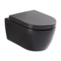 Безободковый подвесной унитаз SSWW СТ2038 (BLACK) с крышкой микролифт 22814 - фото 177641
