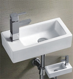 Раковина подвесная Gid Simple-N N9272L  на 37 см (Чаша слева) 28721 - фото 179667