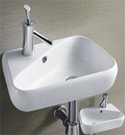 Раковина подвесная Gid Simple-N N9275L на 45 см (Чаша слева) 28725 - фото 179679