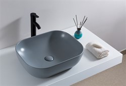 Раковина накладная Gid LuxeLine Gm1302 на 50 см серая матовая 28738 - фото 179727