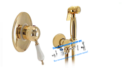 Гигиенический душ со встраиваемым смесителем NICE FUNNY N-6000-4OB 29044 - фото 181894