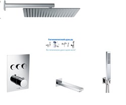 Душевая система скрытого монтажа с термостатом WasserKraft Neime Thermo A11944A 29107 - фото 182496
