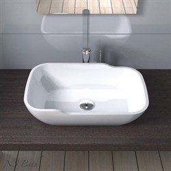Раковина накладная NS Bath NST-5232G на 52 см белая глянцевая 29645 - фото 186056
