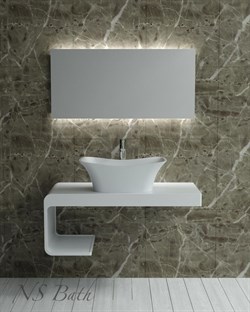 Раковина накладная NS Bath NST-5836G на 58 см белая глянцевая 29649 - фото 186088