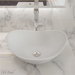 Раковина накладная NS Bath NST-5241M на 52 см белая матовая 29654 - фото 186117