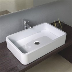 Раковина накладная NS Bath NST-5032M на 50 см белая матовая 29662 - фото 186164