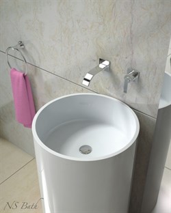 Раковина напольная NS Bath NSF-4586M на 45 см белая матовая 29678 - фото 186259