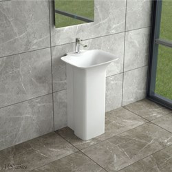 Раковина напольная NS Bath NSF-52460M на 52 см белая матовая 29695 - фото 186355