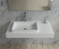 Раковина столешница NS Bath NSS-9050G на 90 см белая глянцевая 29706 - фото 186404