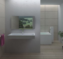 Раковина столешница NS Bath NSS-1048M на 100 см белая матовая 29716 - фото 186450