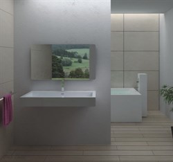 Раковина столешница NS Bath NSS-1048G на 100 см белая глянцевая 29717 - фото 186452