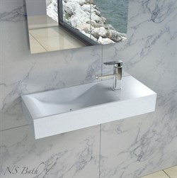 Раковина столешница NS Bath NSS-5020G на 50 см белая глянцевая 29721 - фото 186476