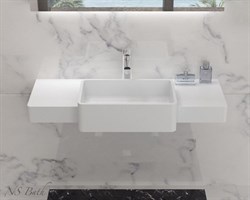 Раковина столешница NS Bath NSS-1044G на 100 см белая глянцевая 29730 - фото 186534