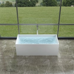 Ванна из искусственного камня NS Bath NSB-17730M 170x73 белая матовая 29748 - фото 186636