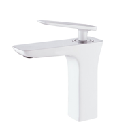 Смеситель для раковины Grocenberg GB1001N-WC белый/хром 29791 - фото 186938