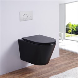 Унитаз подвесной безободковый ESBANO - CLAVEL (Matt Black) 29841 - фото 187349