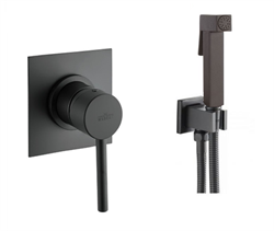 Гигиенический душ скрытого монтажа Webert Elio EL 880101KIT1 черный матовый 29936 - фото 187786