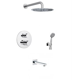 Душевая система скрытого монтажа с термостатом KAISER AREVA 08077-SH-1-250 хром 30412 - фото 191579