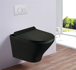 Унитаз подвесной безободковый ESBANO - ASTER (Matt Black) 30928 - фото 194491