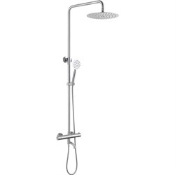 Душевая система MELANA-F610307-T Stello нерж.сталь, с тропическим душем, лейкой, термостатом М0120 - фото 200445