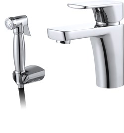 Смеситель для раковины с гигиеническим душем D&K Berlin Freie DA1432601 34105 - фото 204306