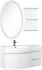 Мебель для ванной Aquanet Опера 115 L белый (2 дверцы 2 ящика) 39206 - фото 210038