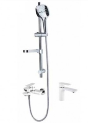 Комплект для ванной комнаты Grocenberg GB1009WC хром/белый 39476 - фото 210897