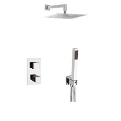 Душевая система с термостатом Remer QUBIKA THERMO QT92357 хром 19706 - фото 211328