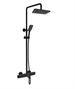 Душевая стойка с термостатом KAISER Star 02182-2 черная матовая 39771 - фото 213317